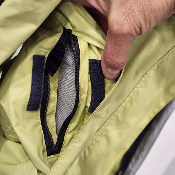 Columbia Titanium Omni Tech Rain Windbreaker Jacket Yellow/Gray Women's Large - Picture 13 of 16
